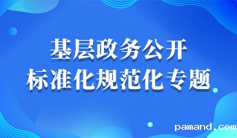 基层政务公开标准化规范化专题